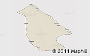Shaded Relief 3D Map of Calai, cropped outside