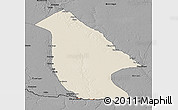 Shaded Relief 3D Map of Calai, darken, desaturated
