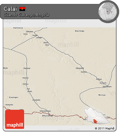 Shaded Relief 3D Map of Calai