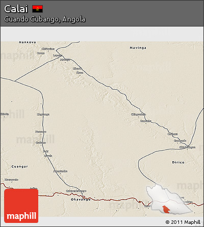 Shaded Relief 3D Map of Calai