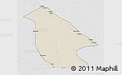 Shaded Relief 3D Map of Calai, lighten, desaturated