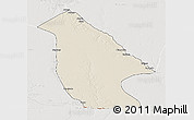 Shaded Relief 3D Map of Calai, lighten, semi-desaturated