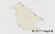 Shaded Relief 3D Map of Calai, single color outside