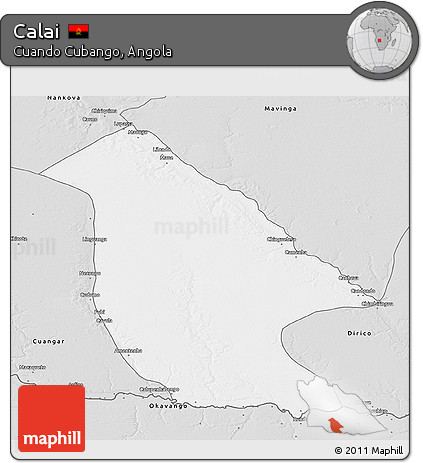 Silver Style 3D Map of Calai