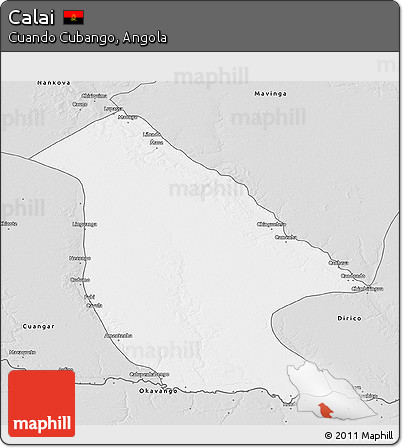 Silver Style 3D Map of Calai