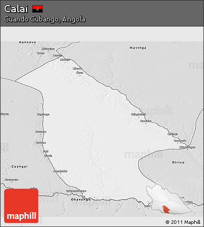 Silver Style 3D Map of Calai