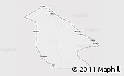 Silver Style 3D Map of Calai, single color outside