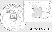 Blank Location Map of Calai, highlighted country, within the entire country