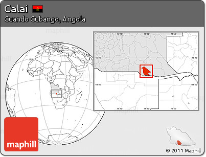 Blank Location Map of Calai, highlighted country