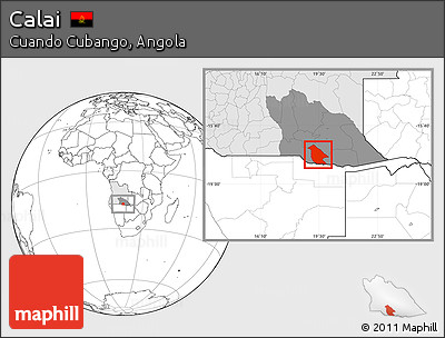 Blank Location Map of Calai, highlighted country, highlighted parent region