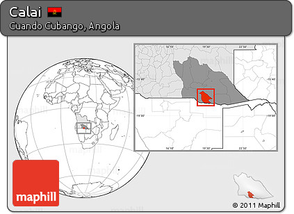 Blank Location Map of Calai, highlighted country, highlighted parent region
