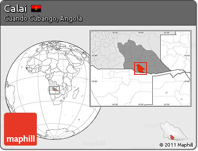 Blank Location Map of Calai, highlighted country, highlighted parent region