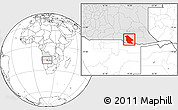 Blank Location Map of Calai, highlighted country