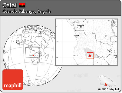 Blank Location Map of Calai, highlighted parent region, within the entire country
