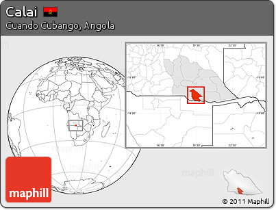 Blank Location Map of Calai, highlighted parent region