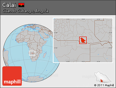 Gray Location Map of Calai