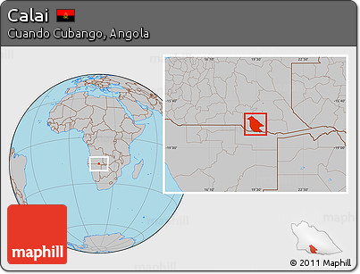 Gray Location Map of Calai