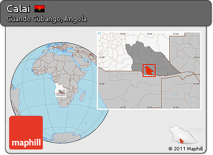 Gray Location Map of Calai, highlighted country, highlighted parent region