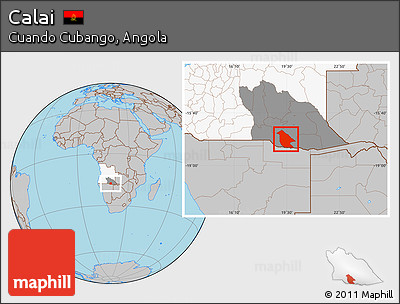 Gray Location Map of Calai, highlighted country, highlighted parent region