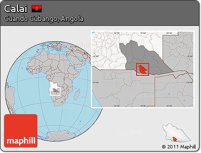 Gray Location Map of Calai, highlighted country, highlighted parent region