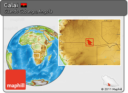 Physical Location Map of Calai