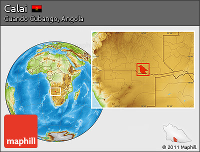 Physical Location Map of Calai