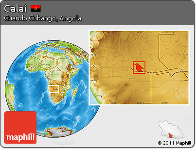 Physical Location Map of Calai