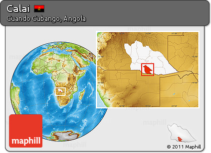 Physical Location Map of Calai, highlighted parent region