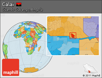 Political Location Map of Calai