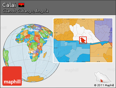 Political Location Map of Calai, highlighted parent region