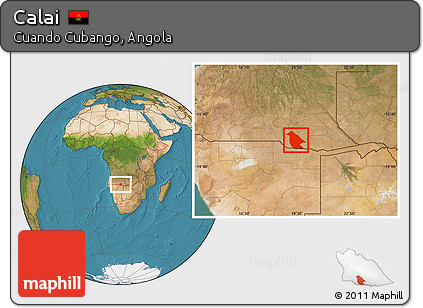 Satellite Location Map of Calai