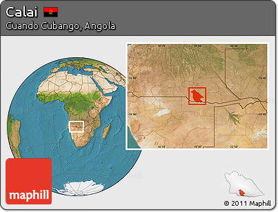 Satellite Location Map of Calai