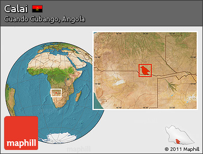 Satellite Location Map of Calai