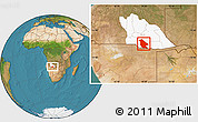 Satellite Location Map of Calai, highlighted parent region