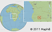 Savanna Style Location Map of Calai, within the entire country