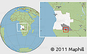 Savanna Style Location Map of Calai, highlighted country, highlighted parent region, within the entire country