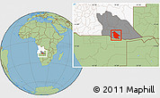 Savanna Style Location Map of Calai, highlighted country, highlighted parent region
