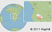Savanna Style Location Map of Calai, highlighted parent region, within the entire country