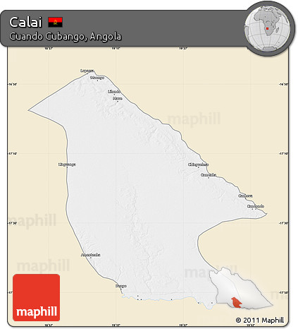 Classic Style Map of Calai, single color outside