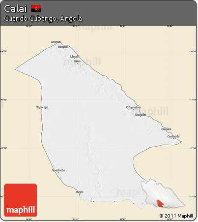 Classic Style Map of Calai, single color outside