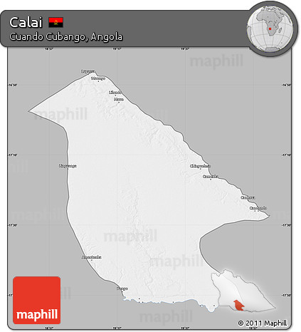 Gray Map of Calai, single color outside