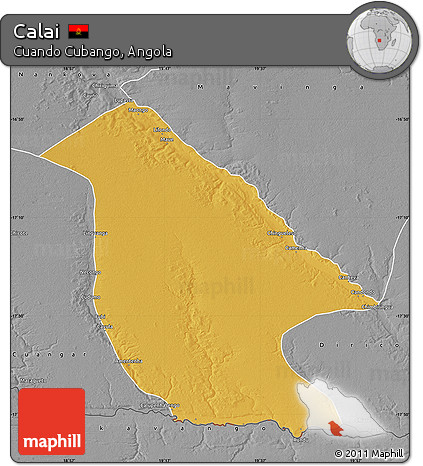 Physical Map of Calai, desaturated