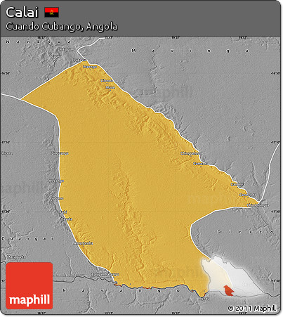 Physical Map of Calai, desaturated