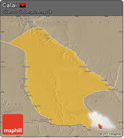 Physical Map of Calai, semi-desaturated