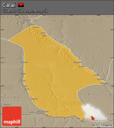 Physical Map of Calai, semi-desaturated