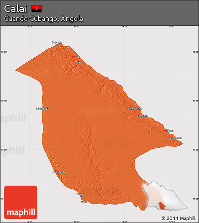 Political Map of Calai, cropped outside