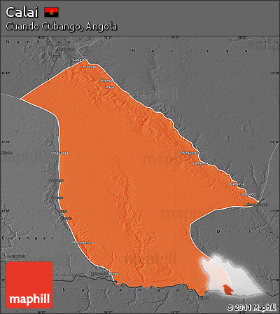 Political Map of Calai, darken, desaturated