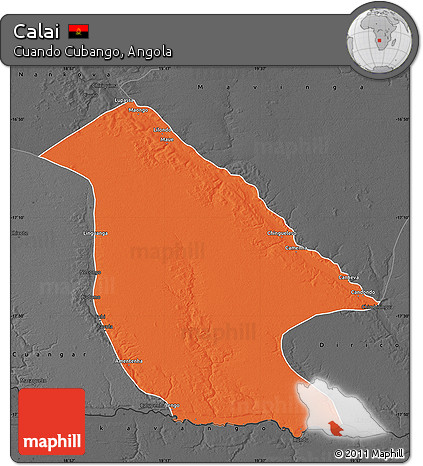 Political Map of Calai, darken, desaturated