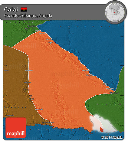 Political Map of Calai, darken