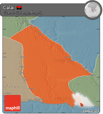 Political Map of Calai, semi-desaturated